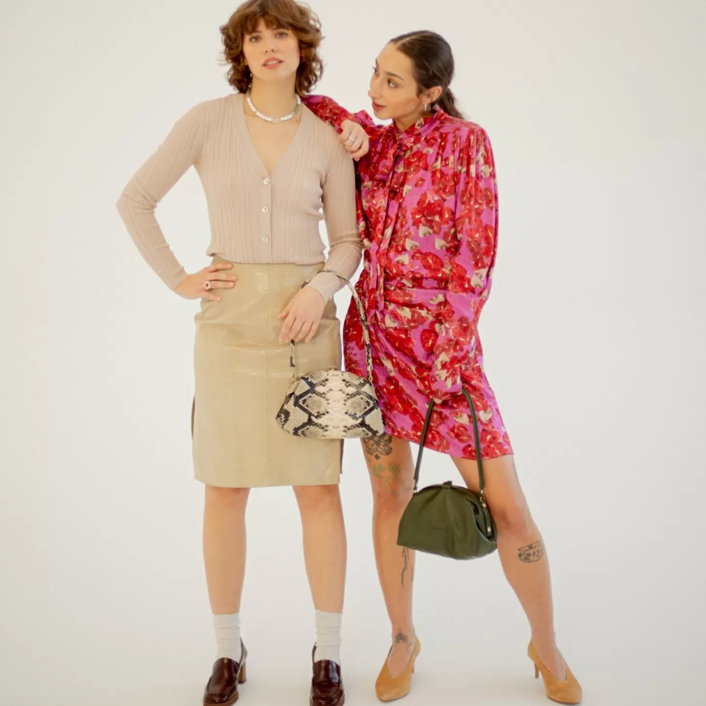 Balagan Hug Bag Torebka L, Zlamana Biel Wzor Pytona | Minitorebki